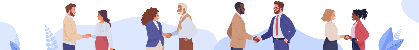 Illustration of people shaking hands